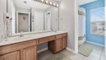 Spacious rental Windsor Hills Resort Villa in Orlando complete with stunning Family bathroom #4 with bath & shower over, his & hers sinks & separate WC