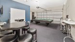 Games room with pool table & electronic darts from Brentwood 4 Villa for rent in Orlando