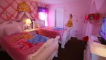 Princess themed twin bedroom from Palm Harbour 3 Villa for rent in Orlando