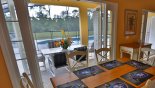 Breakfast nook with great views over pool deck with this Orlando Villa for rent direct from owner