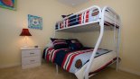 Villa rentals in Orlando, check out the Bedroom 4 with bunk beds (single on top & full size below)